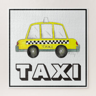 Quebra-cabeça Carro De Táxi De Cabina Amarelo Nova Iorque NYC