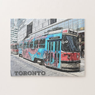 Quebra-cabeça Carro-Leve de Turim Bus Street Personalizado