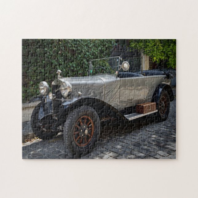 Quebra-cabeça carro prateado clássico (Horizontal)