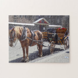 Quebra-cabeça Carruagem de cavalos em Montreal.