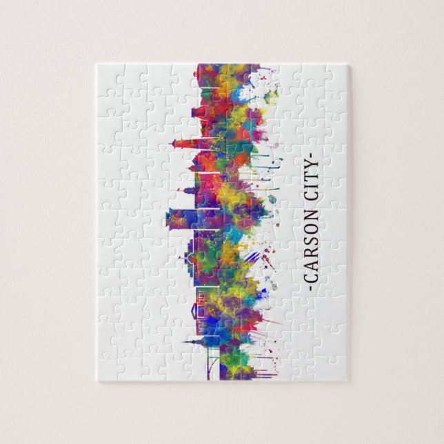 Quebra-cabeça Carson City Nevada Skyline (Vertical)