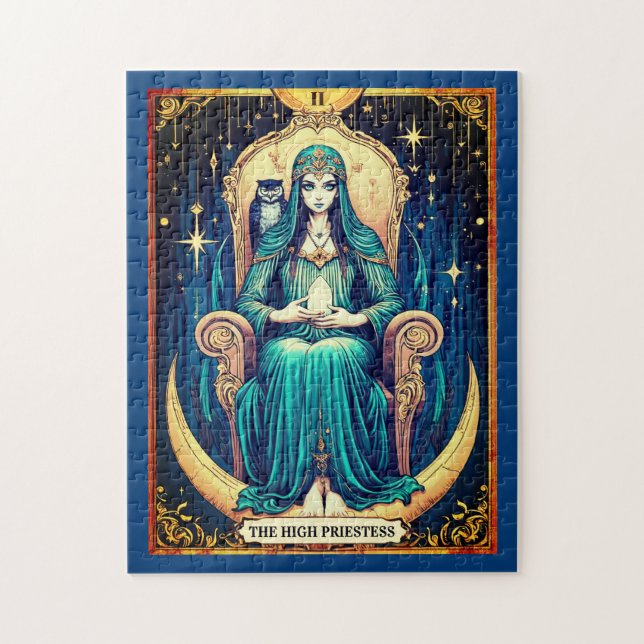 Quebra-cabeça Carta de Tarot, a Summa Sacerdotisa 2 (Vertical)