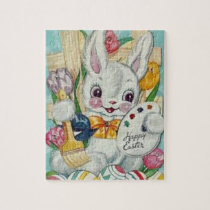 Quebra-cabeça Cartão Bunny da Páscoa Vintage