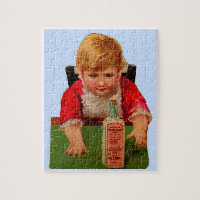 Quebra-cabeça Cartão comercial vitoriano: Óleo de Castor de Emul (Vertical)