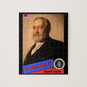 Quebra-cabeça Cartão de beisebol de Benjamin Harrison