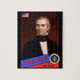 Quebra-cabeça Cartão de beisebol de James K. Polk