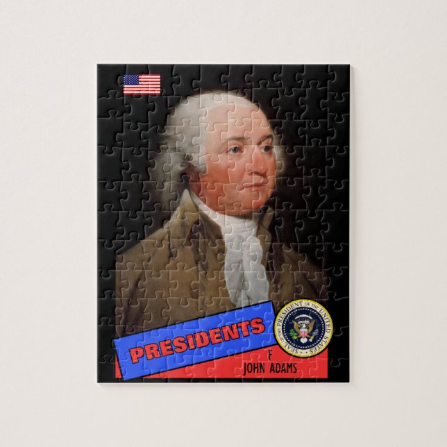 Quebra-cabeça Cartão de beisebol de John Adams (Vertical)