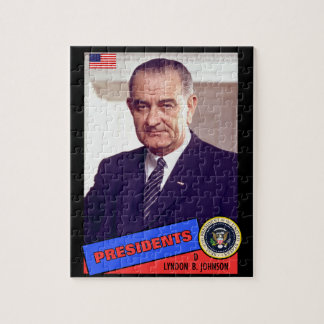 Quebra-cabeça Cartão de beisebol de Lyndon B. Johnson
