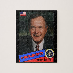 Quebra-cabeça Cartão de beisebol George H.W. Bush