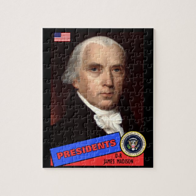 Quebra-cabeça Cartão de Beisebol James Madison (Vertical)
