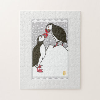 Quebra-cabeça Cartão de Boas-vindas dos Papagaios-do-mar 11"x14"