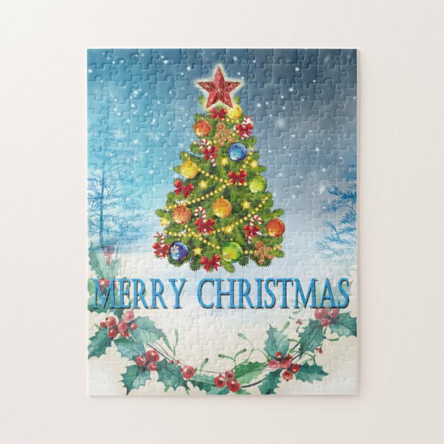 Quebra-cabeça Cartão Feliz de Natal (Vertical)