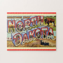 Quebra-cabeça Cartão-postal 11x14 do Dakota do Norte