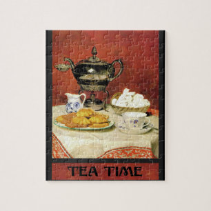 Quebra-cabeça Cartão-postal Albert Samuel Anker ~ Tea Time