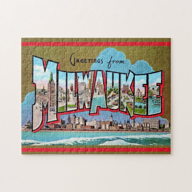 Quebra-cabeça Cartão postal antigo de Milwaukee (Horizontal)