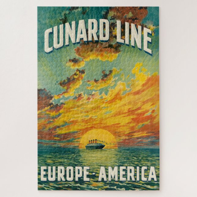 QUEBRA-CABEÇA CARTÃO POSTAL DA AMÉRICA DA EUROPA DO OCEANO CUNAR (Vertical)