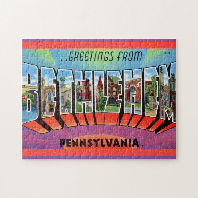 Quebra-cabeça Cartão-postal de Bethlehem PA (Horizontal)