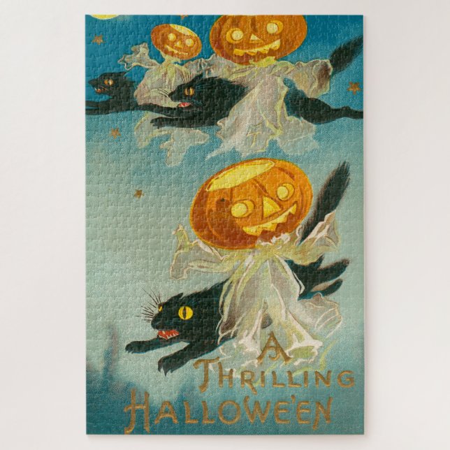 Quebra-cabeça Cartão postal kitsch e extravagante de Halloween v (Vertical)
