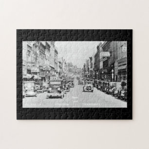 Quebra-cabeça Cartão postal Vintage Centro Bristol VA TN