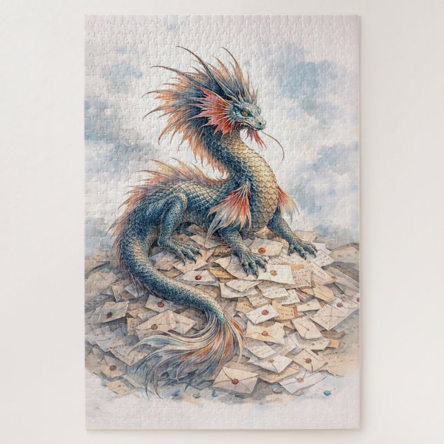 Quebra-cabeça Cartas de Dragão Aquático (Vertical)