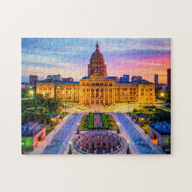 Quebra-cabeça Cartaz da Capital do Estado do Texas Austin (Horizontal)