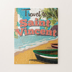 Quebra-cabeça Cartaz das viagens vintage de Vincent de santo
