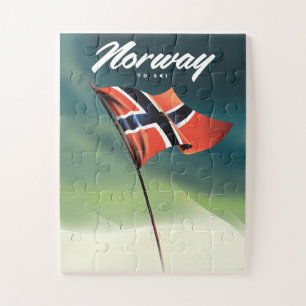 Quebra-cabeça Cartaz de esqui da Noruega