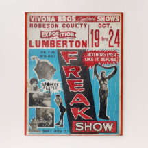 Cartaz de Exposição de Fenômenos Raros Vintage Puz
