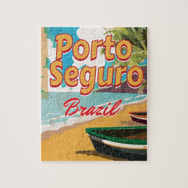 Quebra-cabeça Cartaz de férias de Porto Seguro Brasil (Vertical)