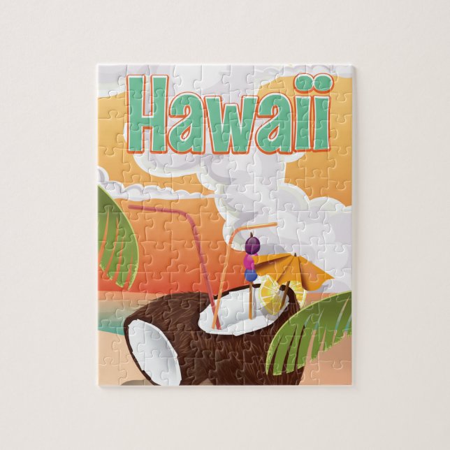 Quebra-cabeça cartaz de férias na praia do Havaí (Vertical)