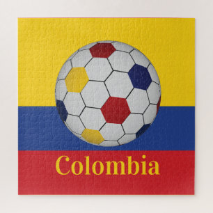 Quebra-cabeça Cartaz de Futebol da Colômbia