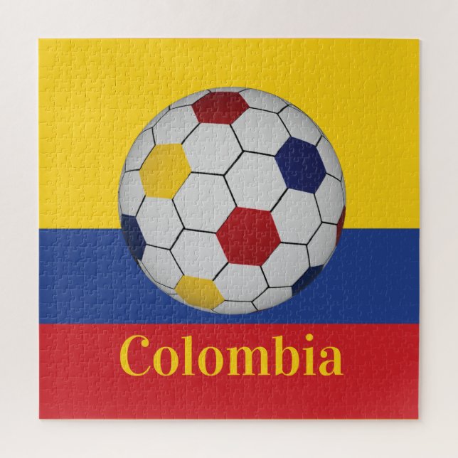 Quebra-cabeça Cartaz de Futebol da Colômbia (Vertical)