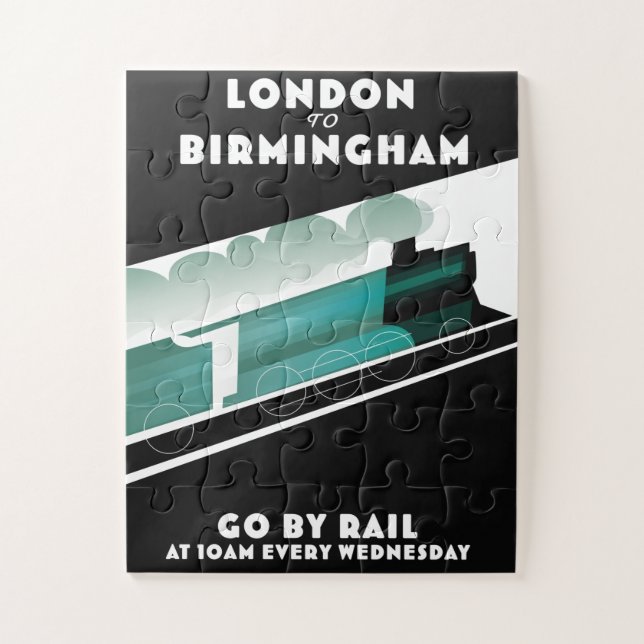 Quebra-cabeça Cartaz de trem de Londres para Birmingham (Vertical)