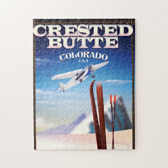 Quebra-cabeça Cartaz de viagem Crested Butte Colorado (Vertical)