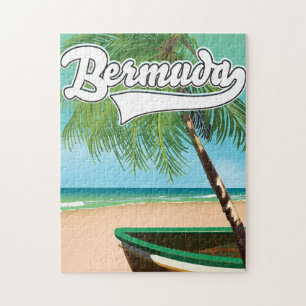 Quebra-cabeça Cartaz de viagem da ilha tropical das Bermudas
