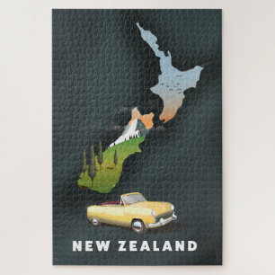 Quebra-cabeça Cartaz de viagem da Nova Zelândia