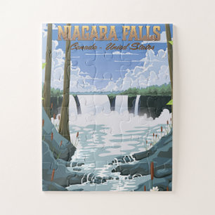 Quebra-cabeça Cartaz de viagem das Cataratas do Niágara