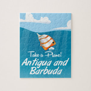 Quebra-cabeça cartaz de viagem de férias de Antígua e Barbuda em