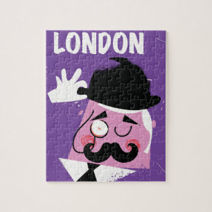 Quebra-cabeça Cartaz de viagem de homem de negócios londrino est