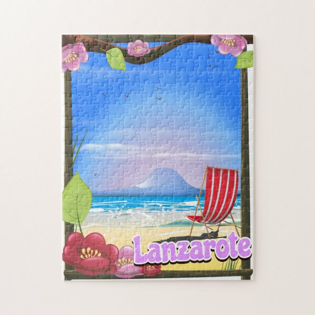 Quebra-cabeça Cartaz de viagem de Lanzarote (Vertical)