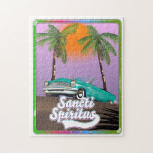 Quebra-cabeça cartaz de viagem de Sancti Spiritus Cuba.