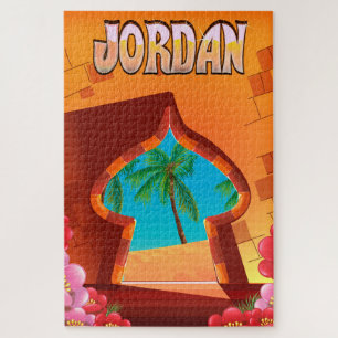 Quebra-cabeça cartaz de viagem do Palácio da Jordânia
