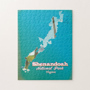 Quebra-cabeça Cartaz de viagem do Parque Nacional Shenandoah.