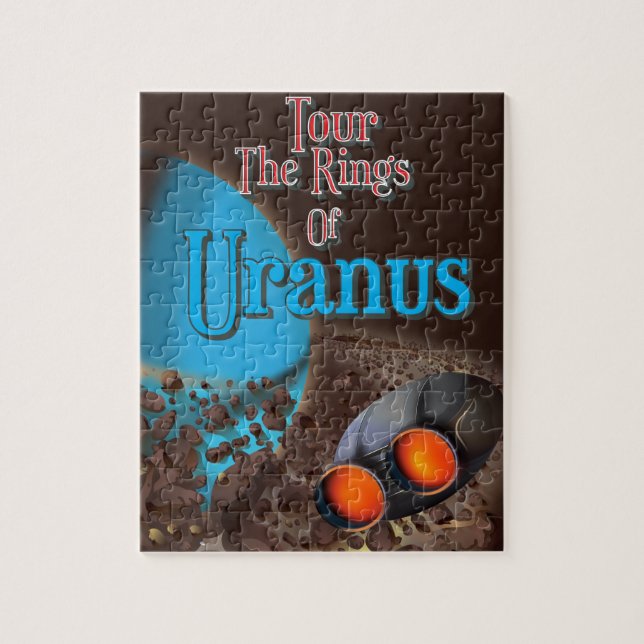 Quebra-cabeça Cartaz de viagem dos anéis de Urano (Vertical)