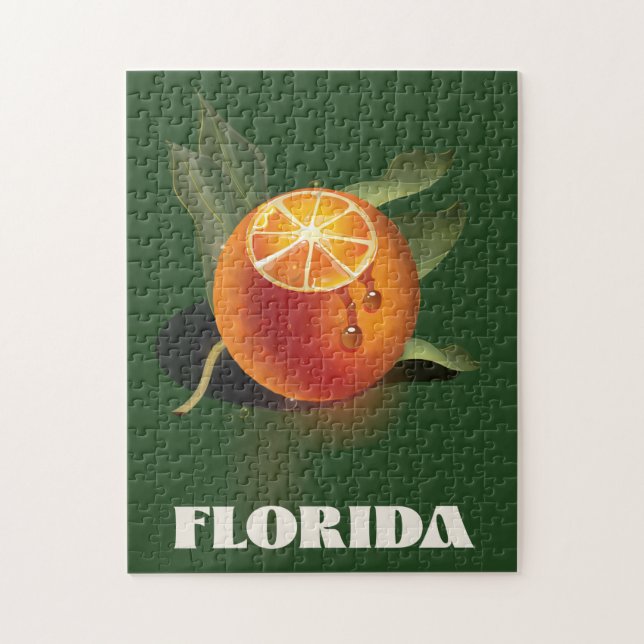 Quebra-cabeça cartaz de viagem Florida Orange (Vertical)