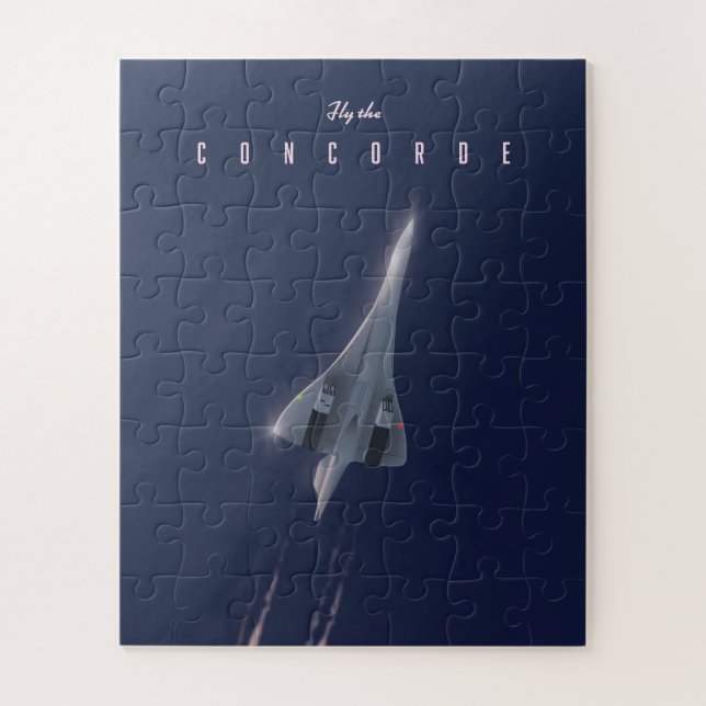 Quebra-cabeça Cartaz de viagem Fly The Concorde (Vertical)
