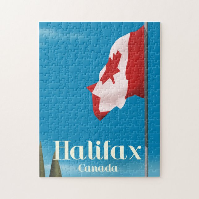 Quebra-cabeça Cartaz de viagem Halifax Canadá (Vertical)