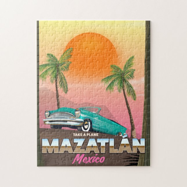 Quebra-cabeça cartaz de viagem Mazatlán México (Vertical)