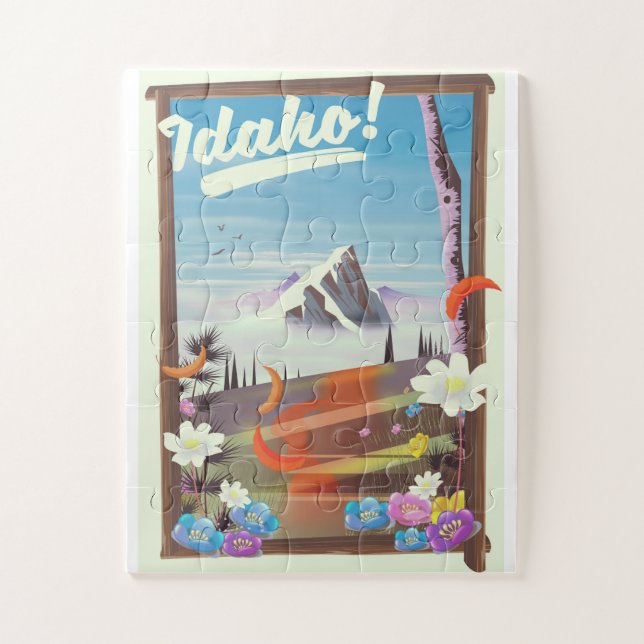 Quebra-cabeça cartaz de viagem paisagem Idaho! (Vertical)