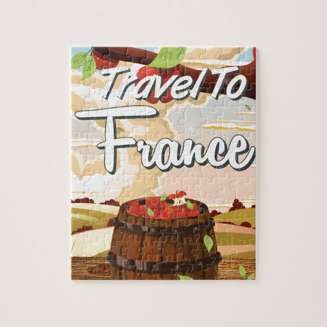Quebra-cabeça Cartaz de viagem para a França (Vertical)